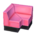 Box corner sofa's Pink variant
