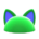 Flashy pointy-ear animal hat's Green variant