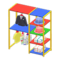 Midsized Clothing Rack (Colorful - Cool Clothes) NH Icon.png