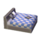 Modern Bed (Gray Tone - Blue Plaid) NL Model.png