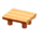 Log Dining Table's Orange Wood variant