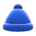 Aran-knit cap's Blue variant
