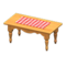 Ranch Tea Table (Natural - Red Gingham) NH Icon.png