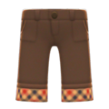 Cuffed Pants (Brown) NH Icon.png