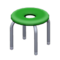 Donut Stool (Silver - Green) NH Icon.png