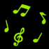 The Music Notes pattern for the Glow-in-the-Dark Stickers.