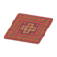 red kilim-style carpet