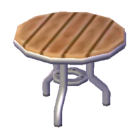 Metal-and-wood table