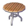 Metal-and-wood table