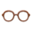 Round-Frame Glasses's Brown variant