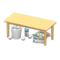 Sloppy Table (Light Wood - Gardening) NH Icon.png