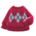 Argyle sweater's Red variant