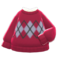 Argyle Sweater (Red) NH Icon.png