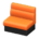 Box sofa's Orange variant