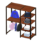 Midsized Clothing Rack (Dark Wood - Casual Clothes) NH Icon.png