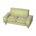 Minimalist sofa's Moss green variant