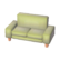 Minimalist sofa's Moss green variant