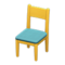 Simple Chair (Yellow - Light Blue) NH Icon.png