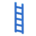 Wooden ladder set-up kit's Blue variant