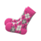 Argyle Crew Socks (Pink) NH Icon.png