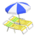 Beach Chairs with Parasol's Yellow variant