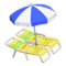 Beach Chairs with Parasol (Yellow - Blue & White) NH Icon.png