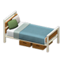 Ironwood Bed (Oak - Blue-Gray) NH Icon.png