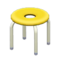 Donut Stool (White - Yellow) NH Icon.png