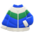 Down ski jacket's Blue & green variant