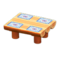 Log Dining Table (Orange Wood - Quilted) NH Icon.png