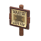 Plain Wooden Shop Sign (Dark Wood - Wanted) NH Icon.png