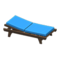 Poolside Bed (Dark Brown - Blue) NH Icon.png