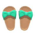 Ribbon Sandals (Green) NH Icon.png