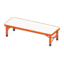 Outdoor Bench (Red - White)