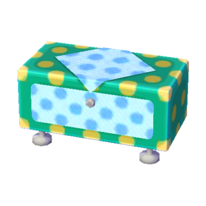 Polka-Dot Dresser (Melon Float - Soda Blue) NL Model.png