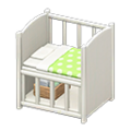 Baby Bed (White - Green) NH Icon.png