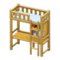 Loft Bed with Desk (Natural - Light Blue) NH Icon.png