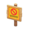 Plain Wooden Shop Sign (Natural - Warning) NH Icon.png