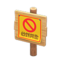Plain Wooden Shop Sign (Natural - Warning)