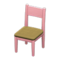 Simple Chair (Pink - Brown) NH Icon.png