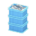 Stacked Fish Containers's Light Blue variant