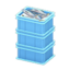 Stacked Fish Containers
