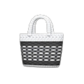 Striped Basket Bag (Black & White) NH Icon.png