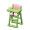 High Chair (Green - Pink) NH Icon.png