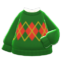 Argyle Sweater (Green) NH Icon.png