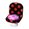 Polka-Dot Chair (Pop Black - Peach Pink) NL Model.png