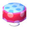 Polka-Dot Stool (Peach Pink - Soda Blue) NL Model.png