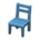 Wooden chair's Blue variant