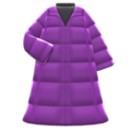 Long Down Coat (Purple) NH Icon.png