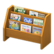 Large magazine rack's Natural wood variant
